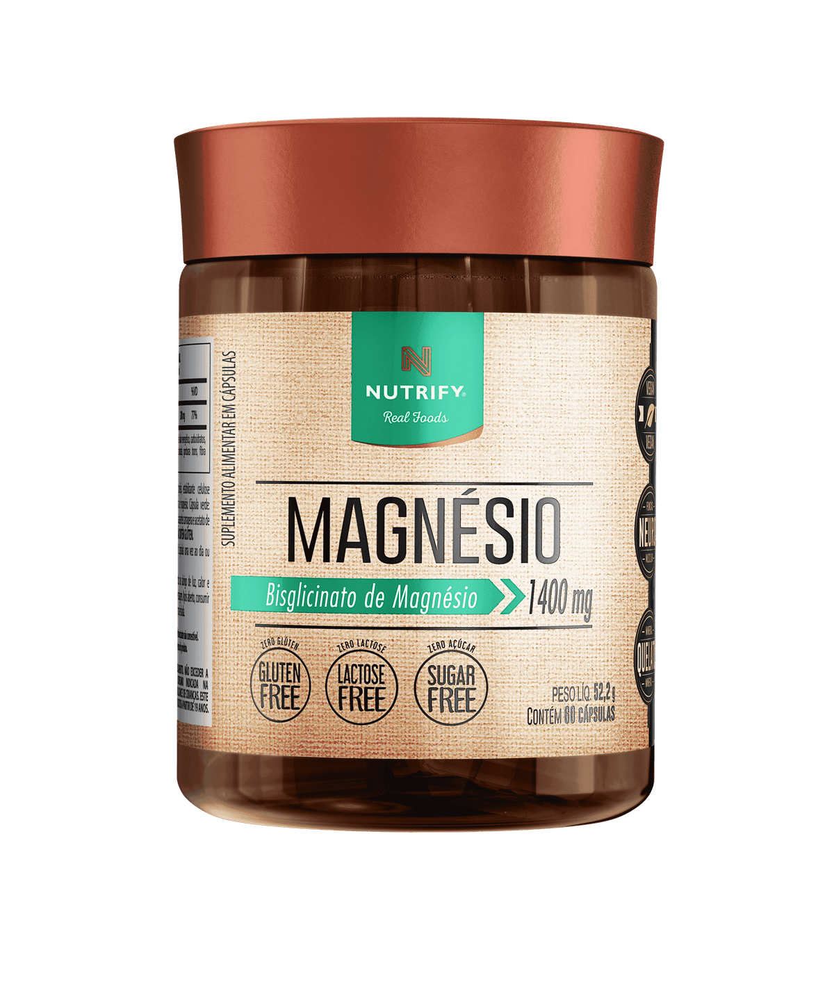 NUTRIFY MAGNESIO BISGLICINATO 60 CAPS | SEVEN NUTRITION & FITNESS